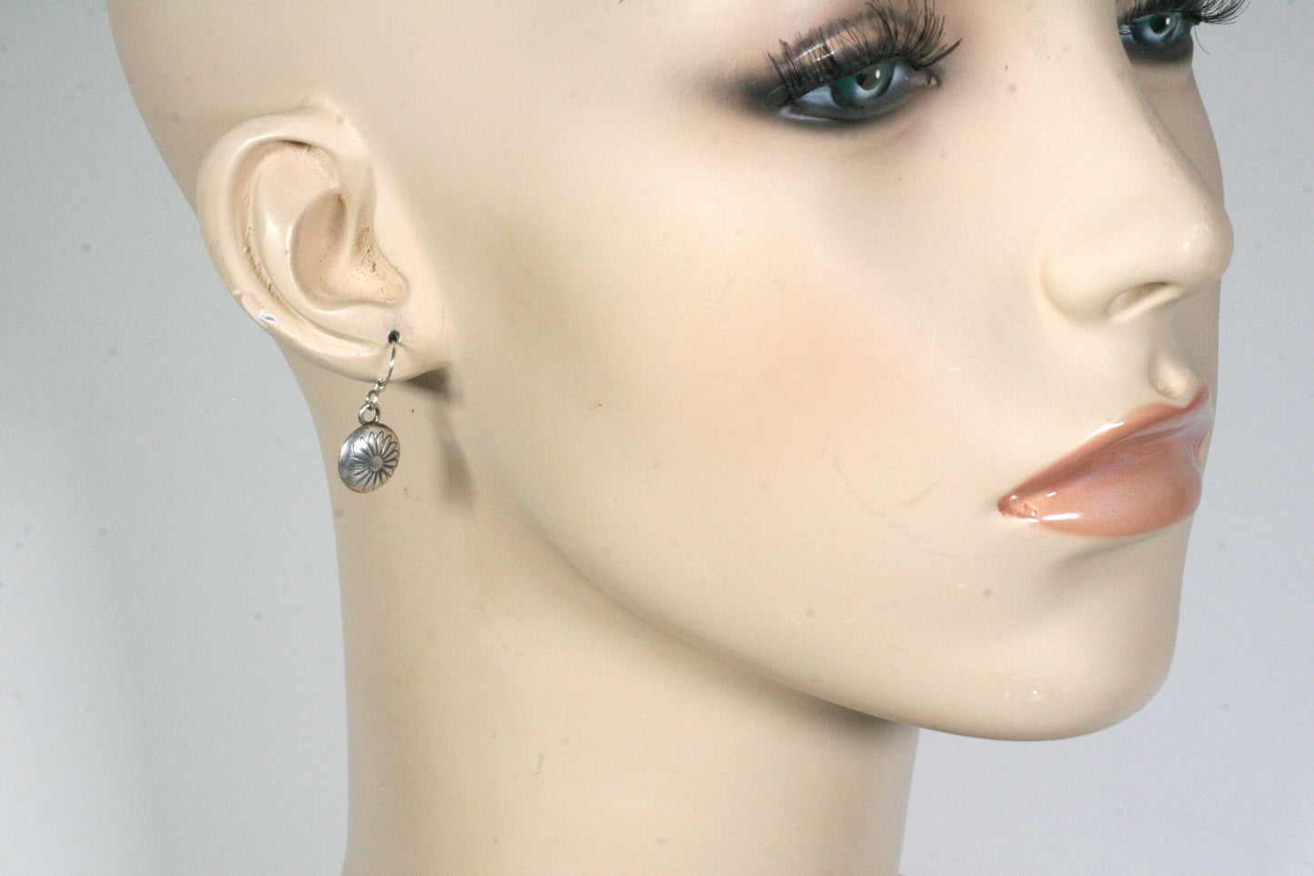 Sterling Silver Sunburst Earrings: Southwestern Stamped Design