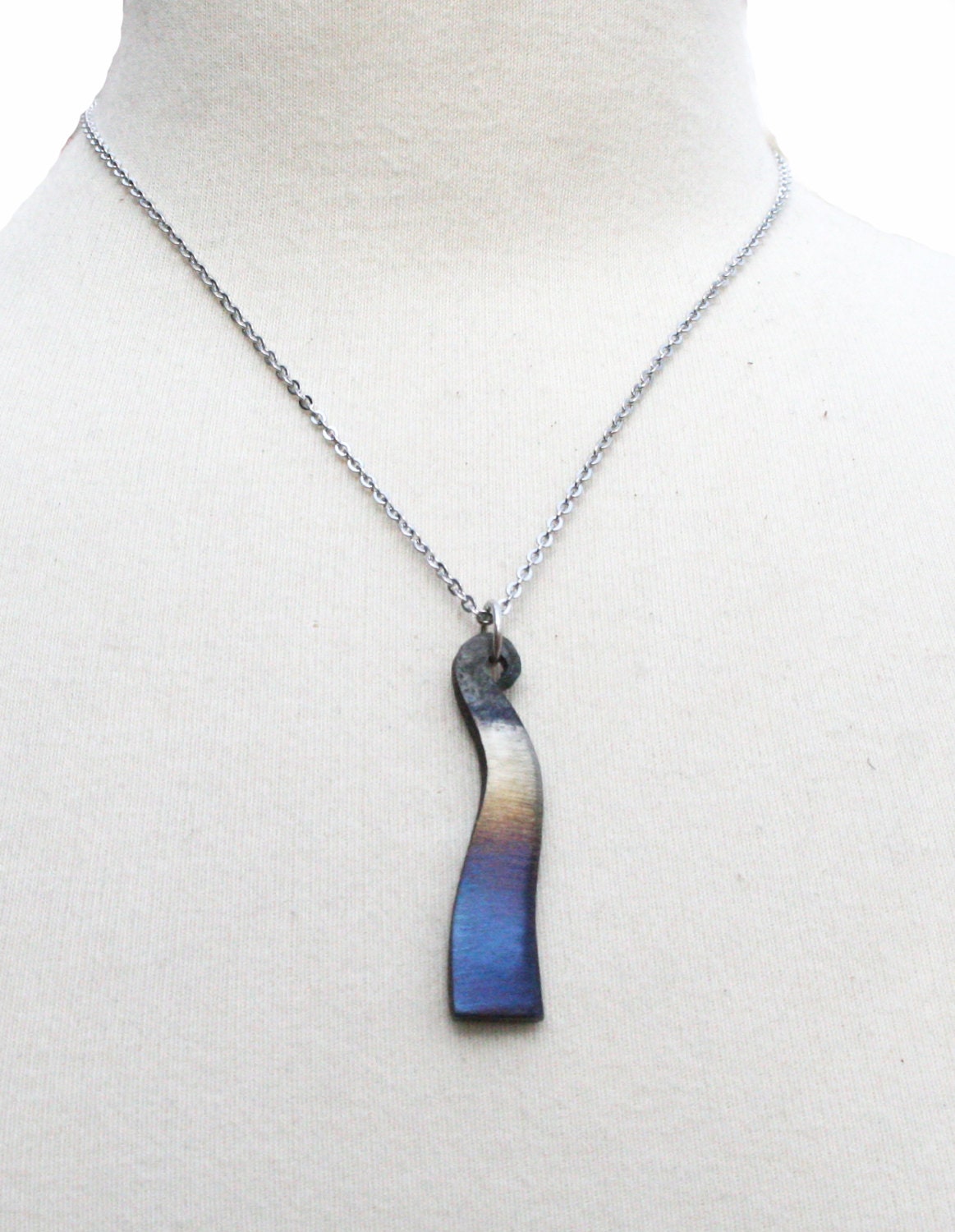 Forged Iron Wave Necklace