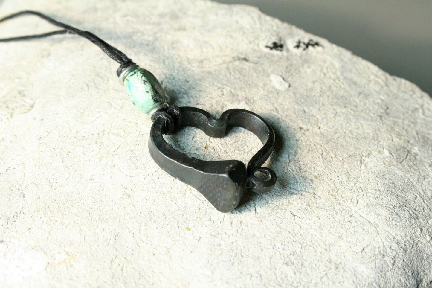 Horse Shoe Nail Necklace with Turquoise