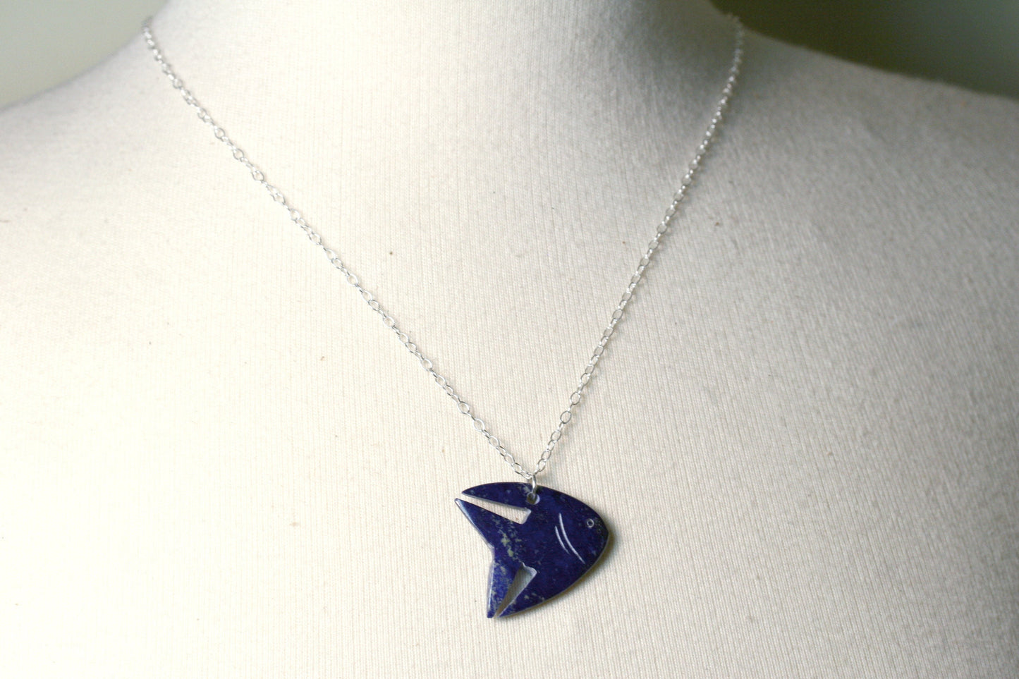Lapis Lazuli Angelfish Pendant