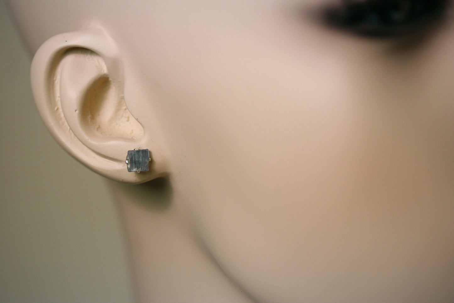 Raw Kyanite Stud Earrings