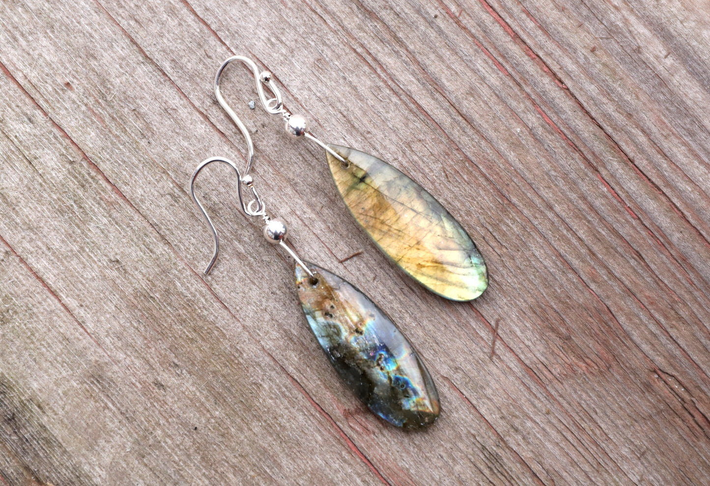 Labradorite Teardrop Earrings