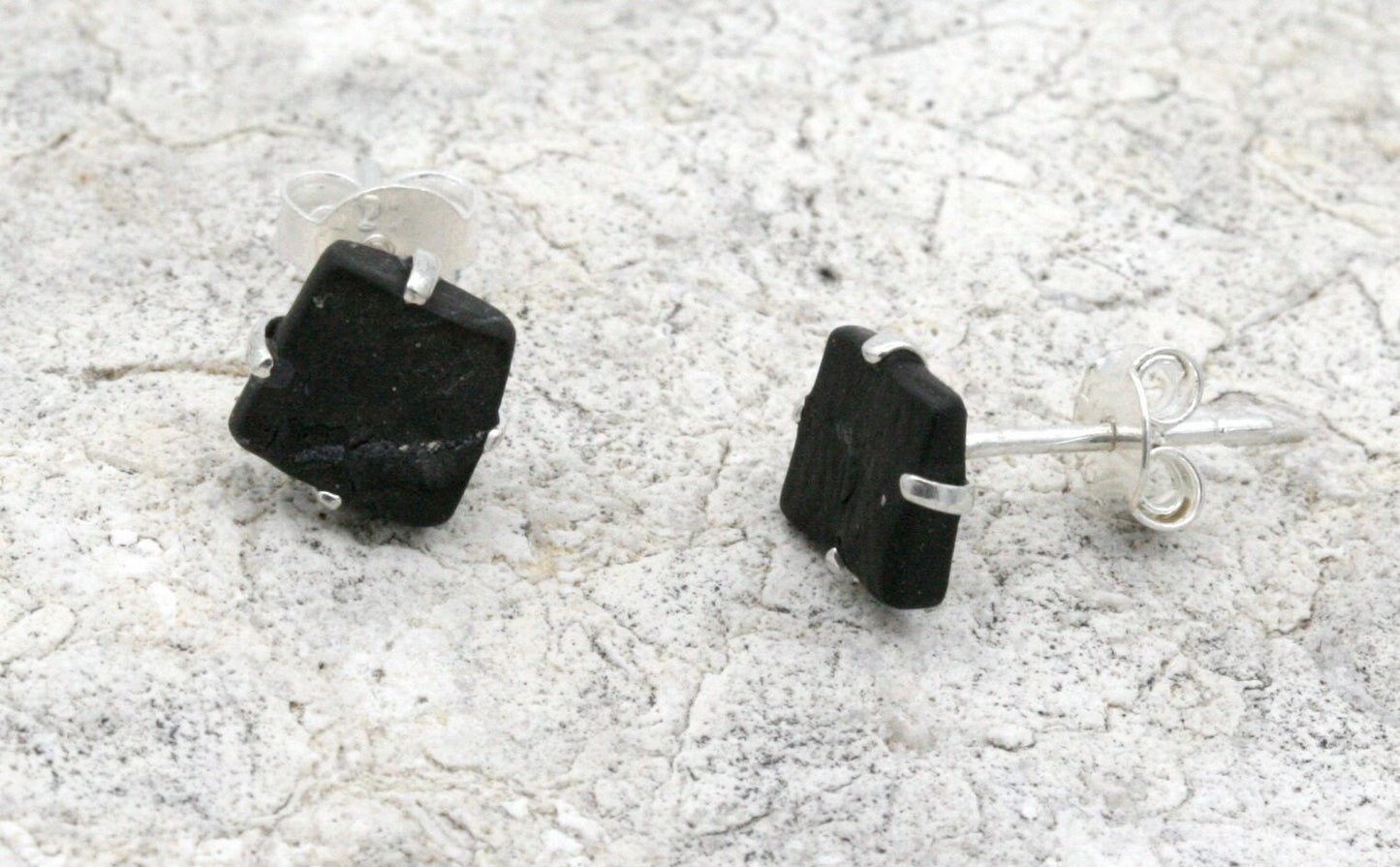 Raw Shungite Stud Earrings