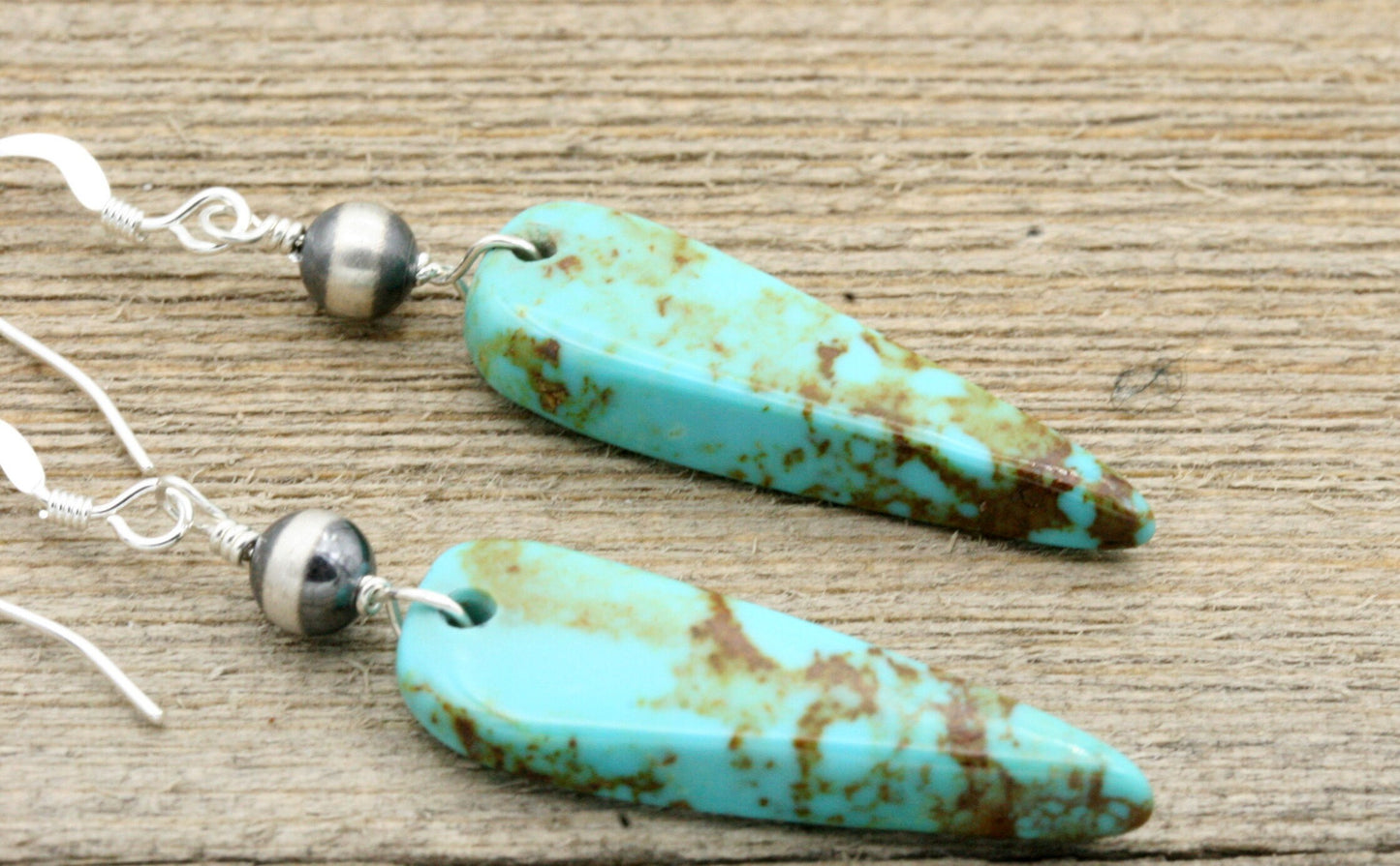 Turquoise Spike Earrings