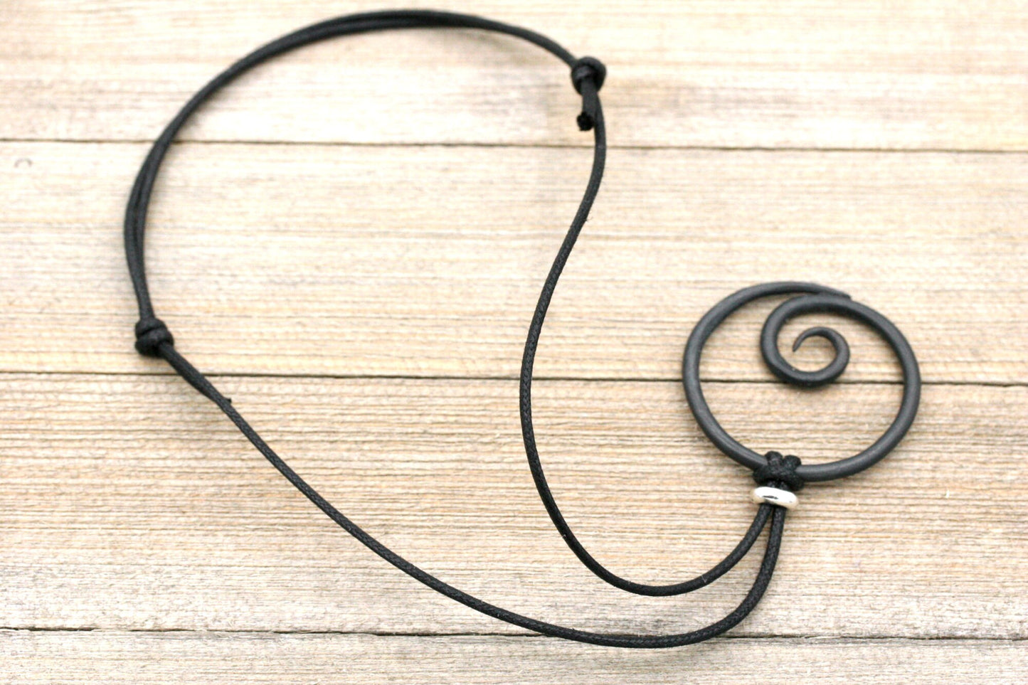 Large Iron Spiral Necklace