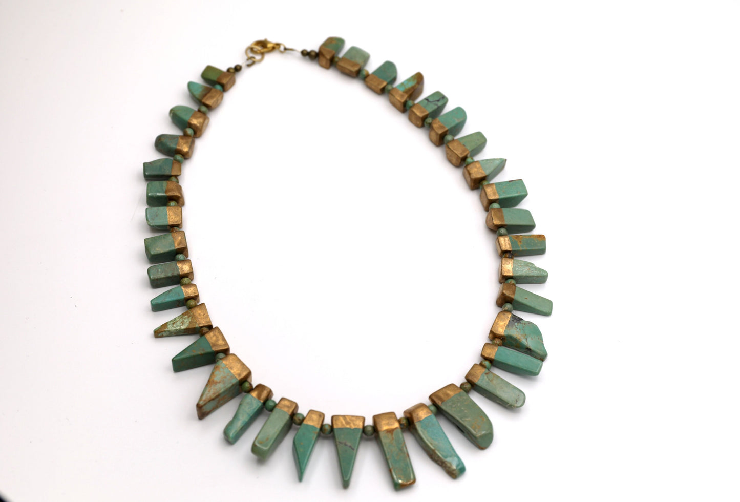 Turquoise with Gold Vermeil Statement Necklace