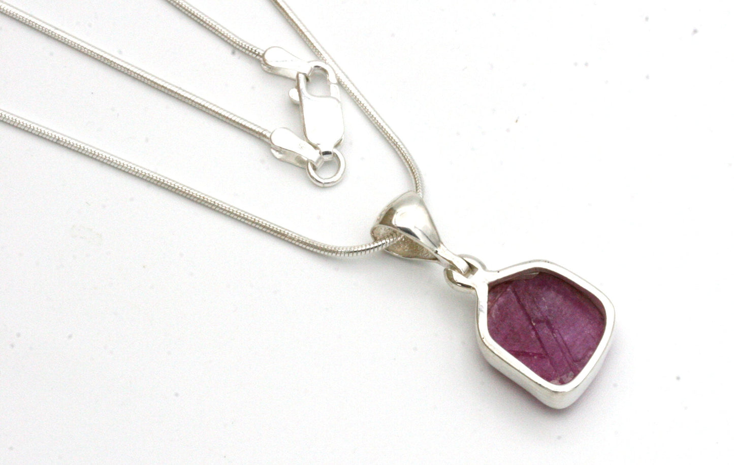 Raw Ruby Necklace