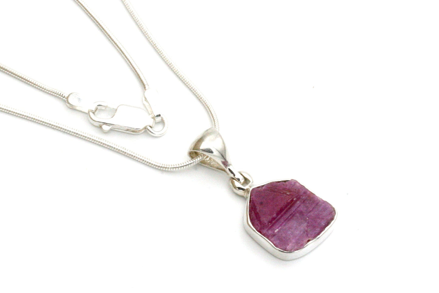 Raw Ruby Necklace
