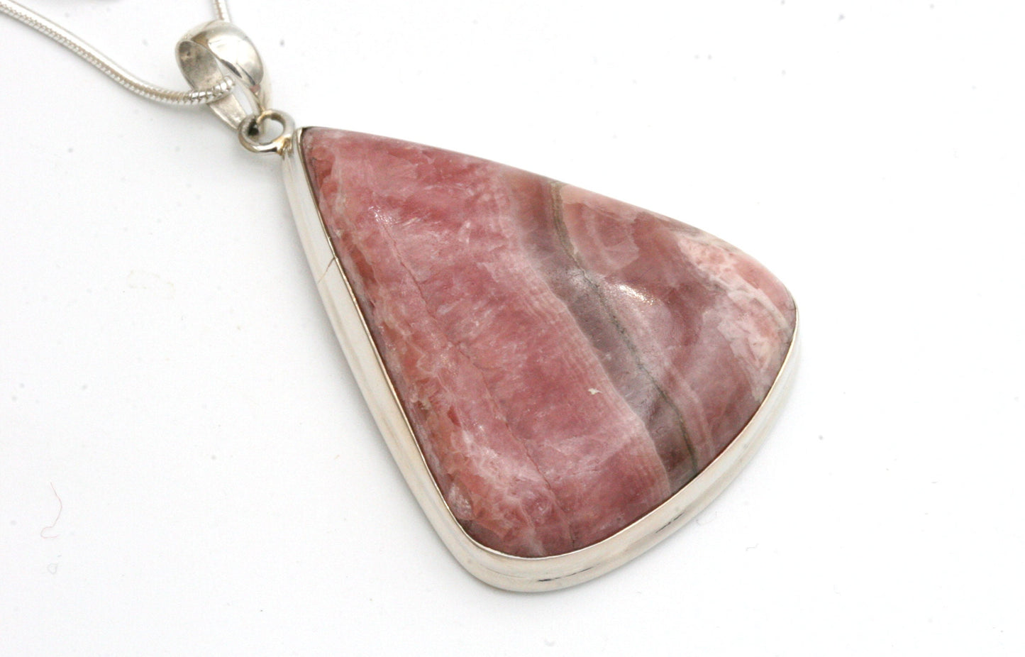 Rhodochrosite in sterling silver Pendant