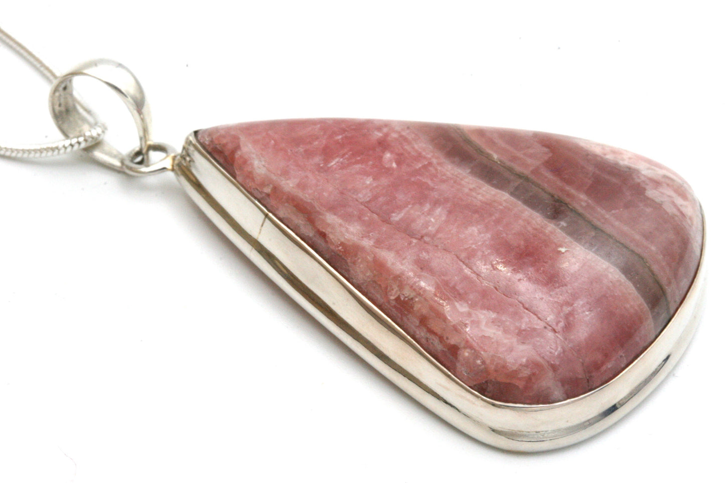 Rhodochrosite in sterling silver Pendant