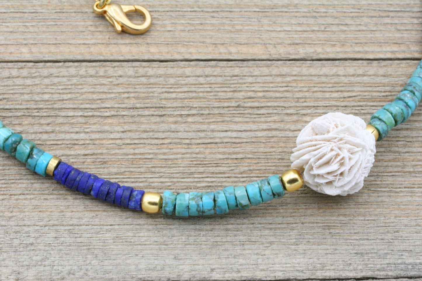 Desert Rose Necklace with Turquoise