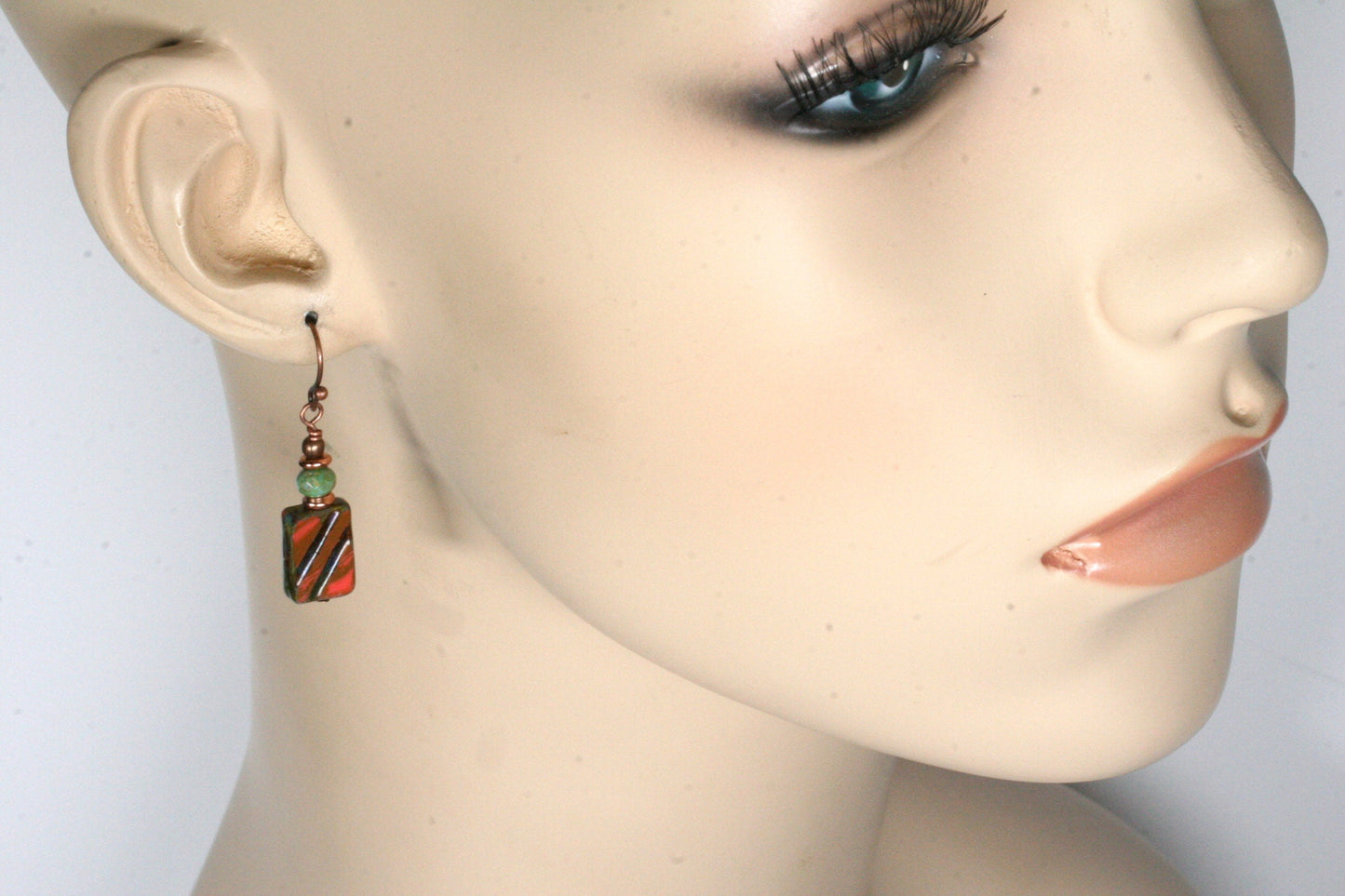 Rustic Czech Glass Earrings