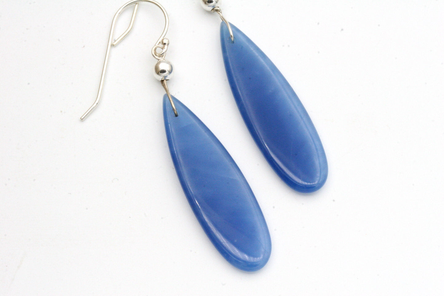 Blue Onyx Teardrop Earrings