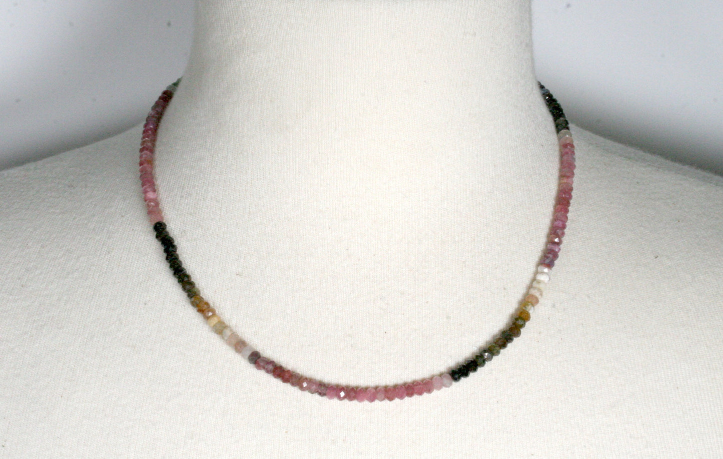 Adjustable Watermelon Tourmaline Necklace