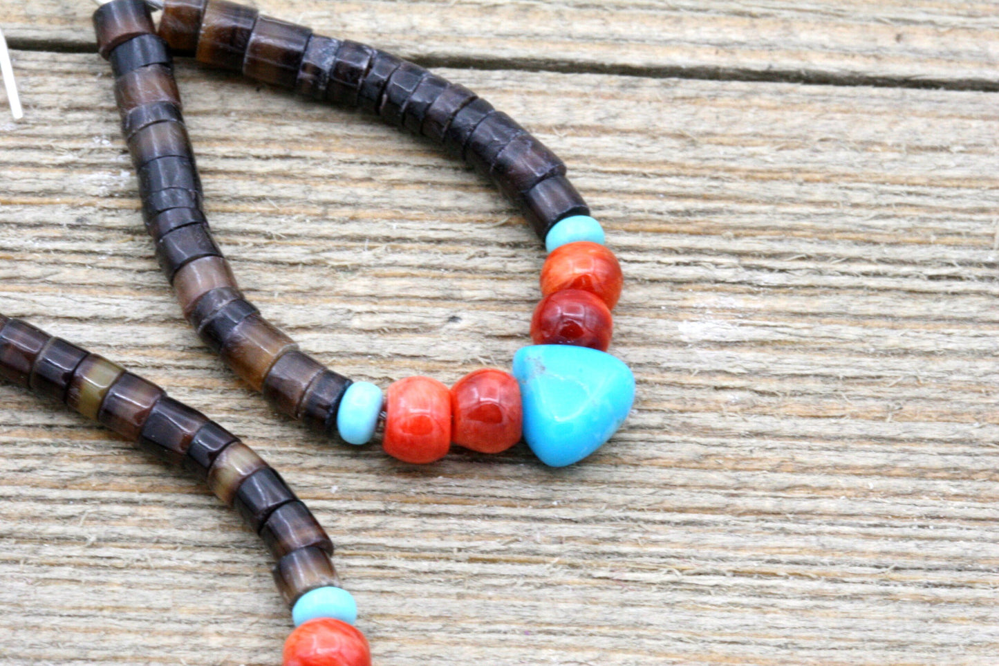 Southwestern Hoop Earrings with Turquoise and Coral