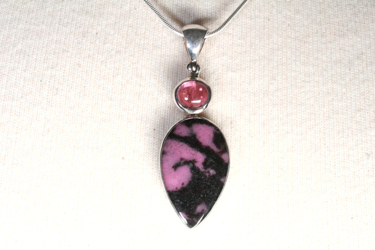 Rhodonite and Tourmaline Necklace
