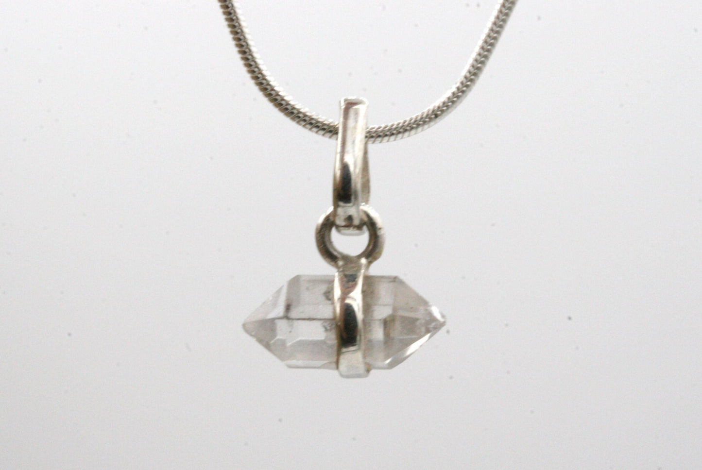 Double Point Herkimer Diamond Necklace