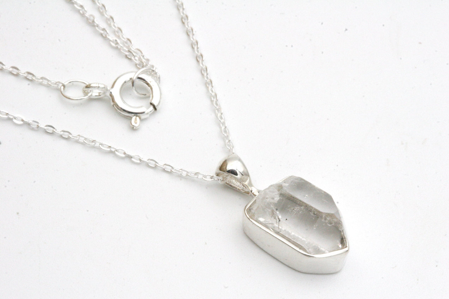 Herkimer Diamond Necklace in Sterling Silver