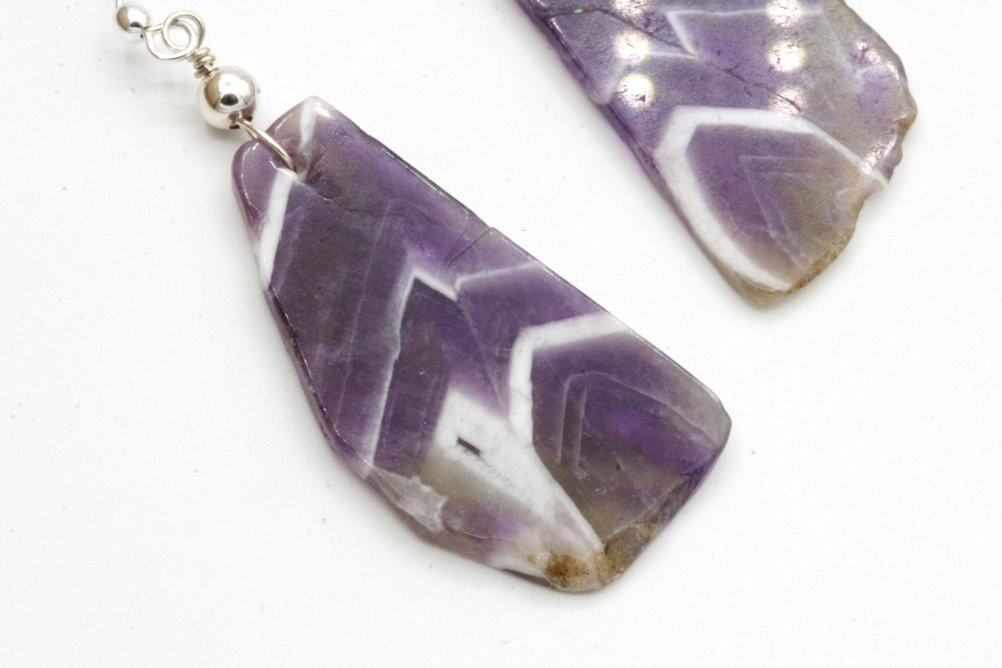 Amethyst Slice Earrings