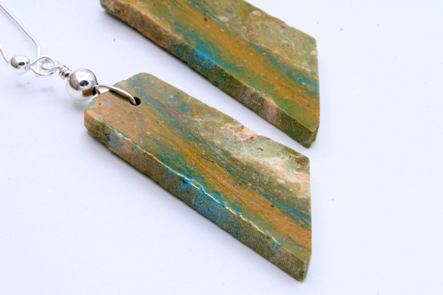 Peruvian Blue Opal Earrings
