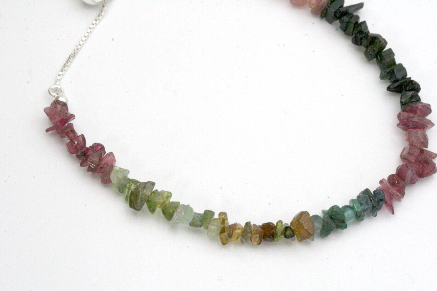 Watermelon Tourmaline Chip Bracelet