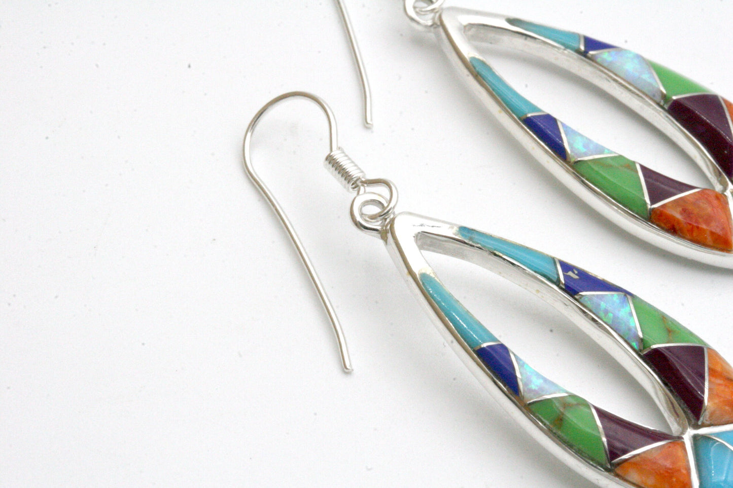 Colorful Inlay Hoop Earrings