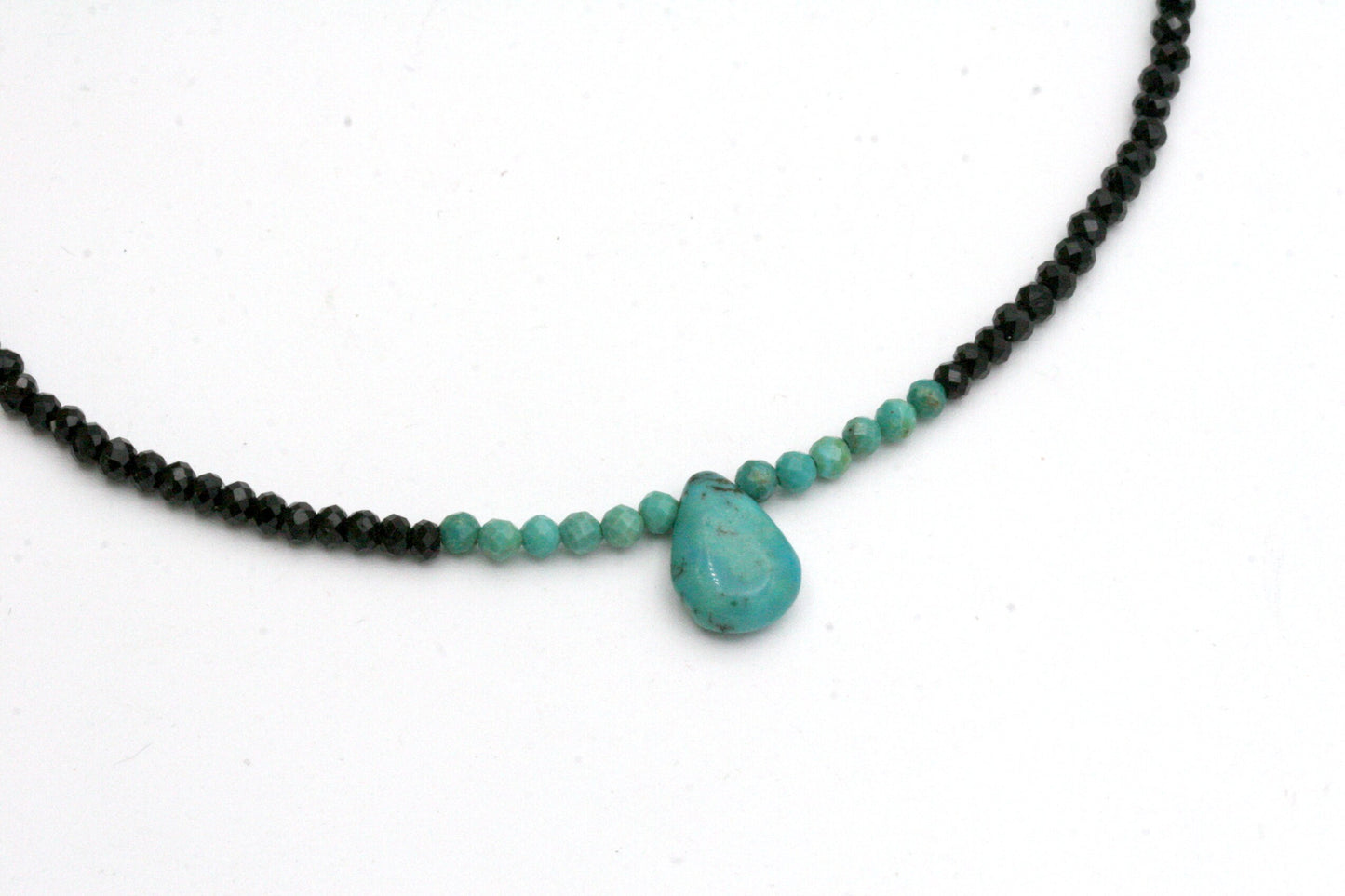 Black Spinel and Turquoise Necklace