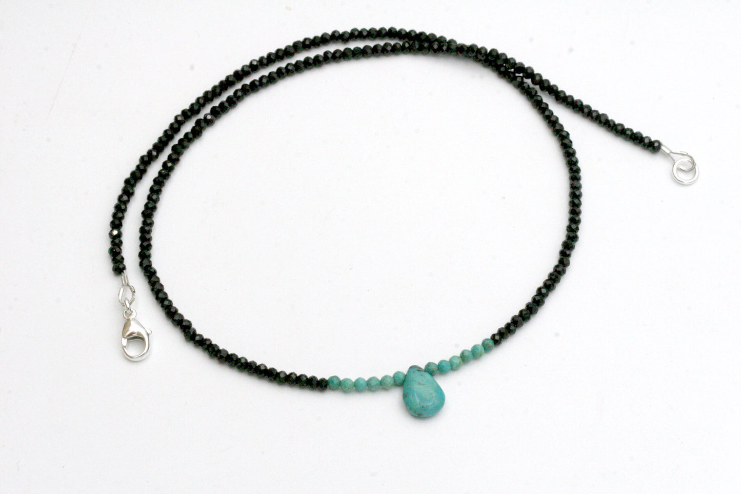 Black Spinel and Turquoise Necklace
