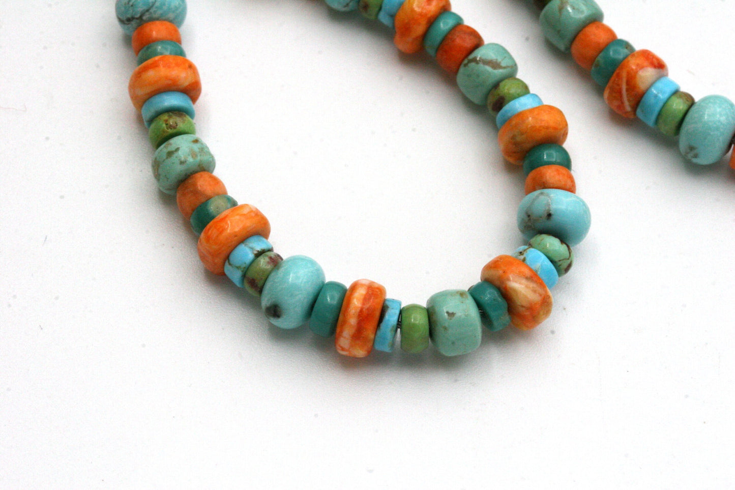 Southwestern Turquoise and Coral Hoop Earrings