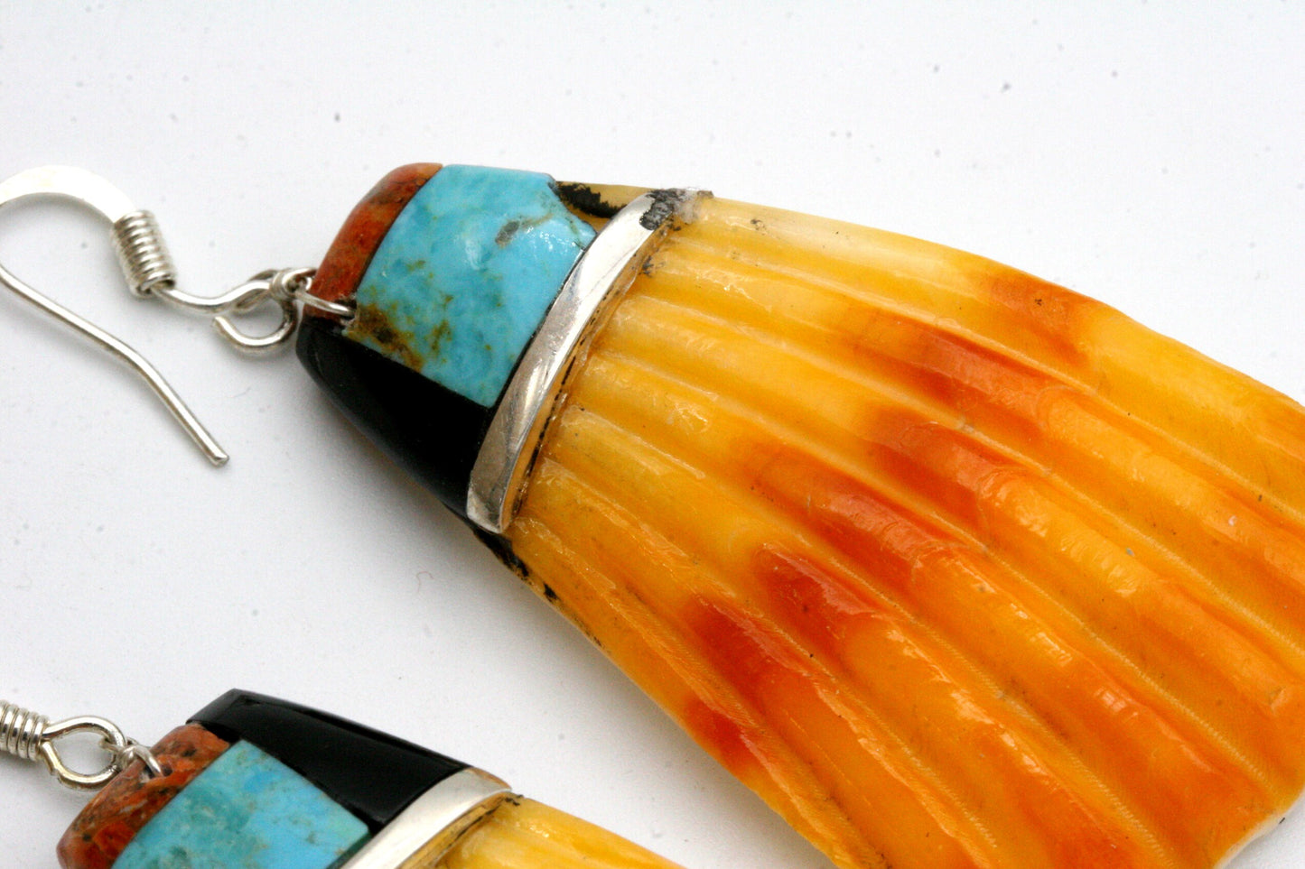 Native American Shell Inlay Earrings