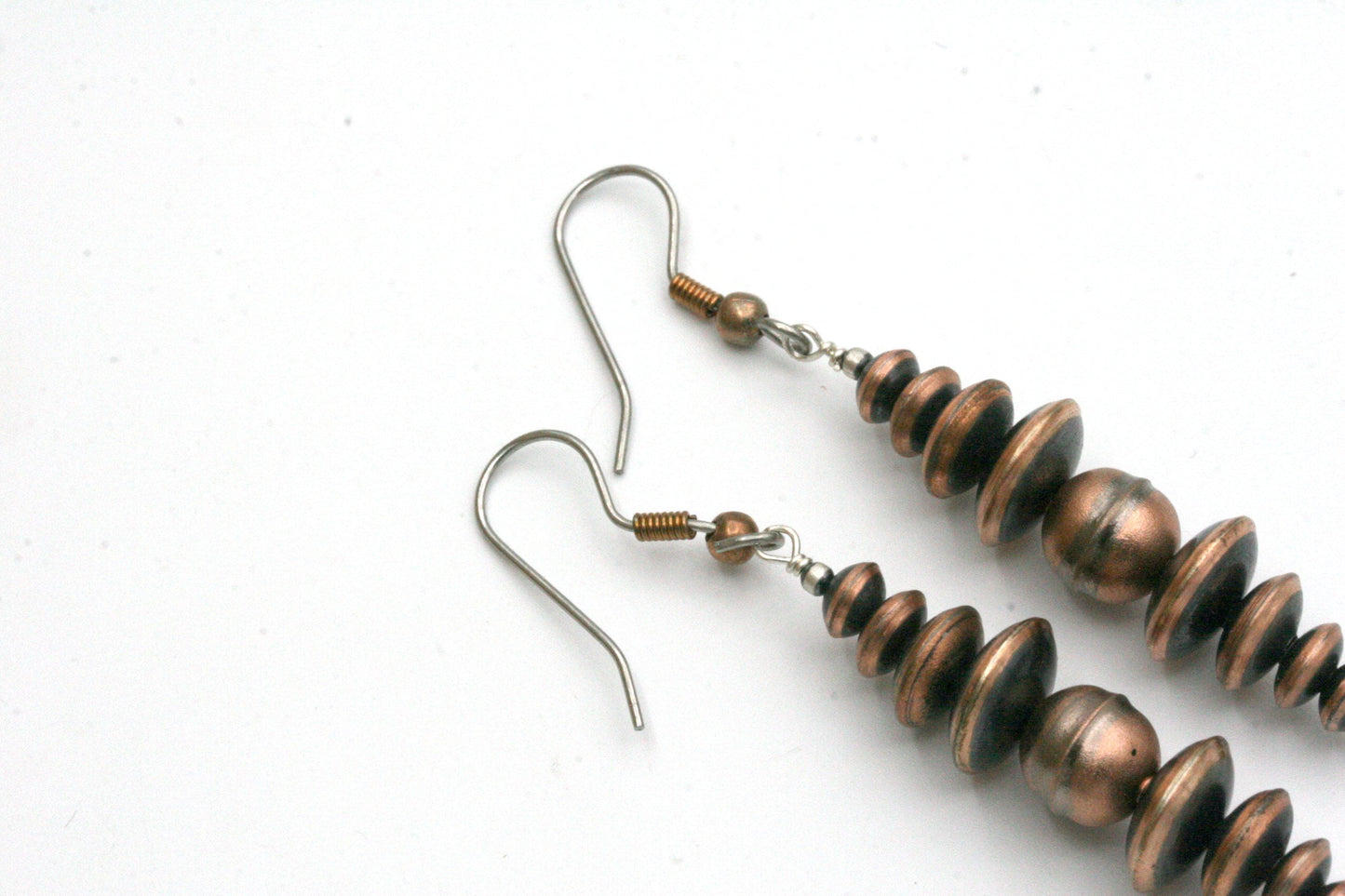 Copper Navajo Pearl Earrings