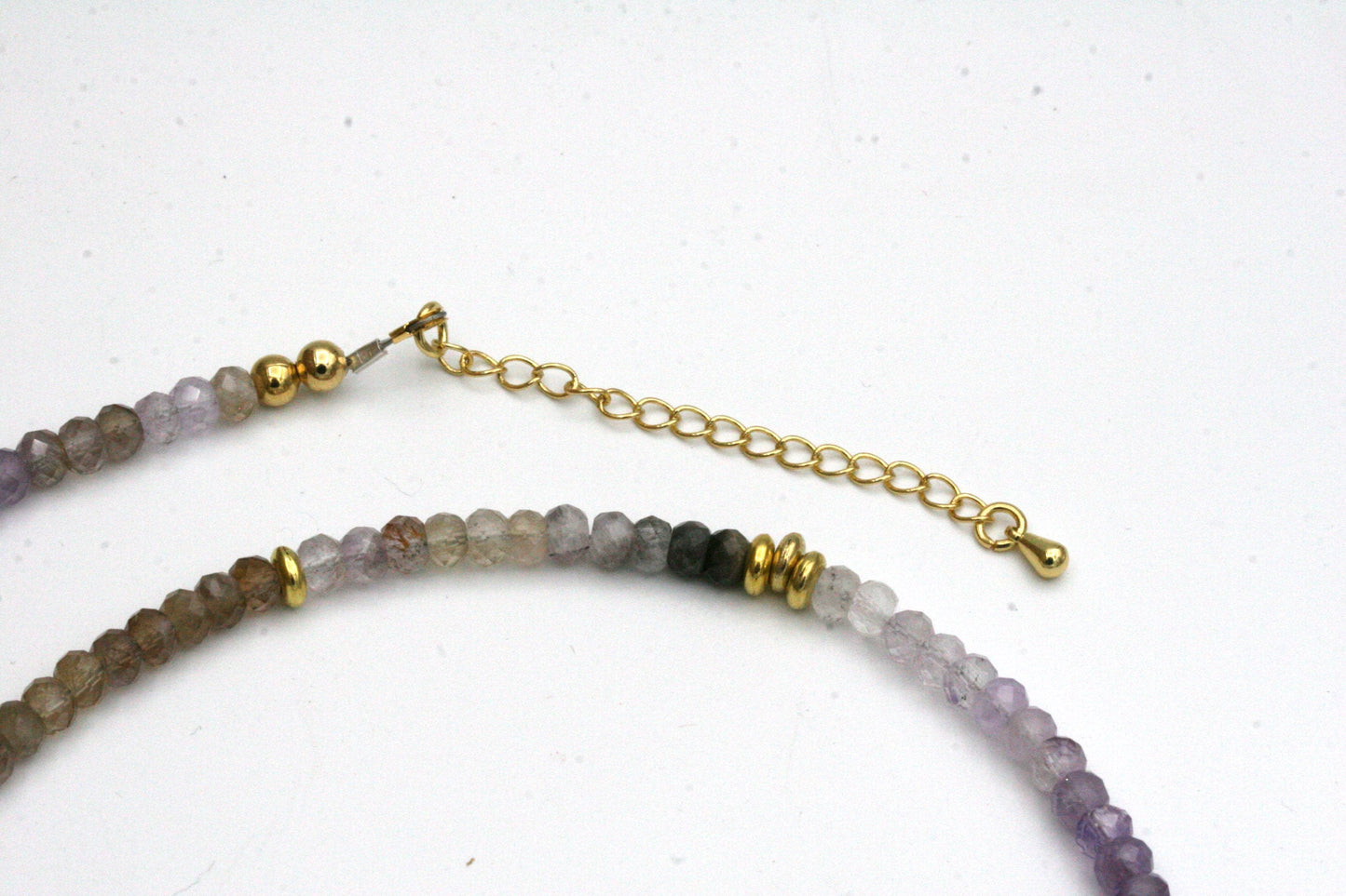 Horse Shoe Nail Necklace with Auralite