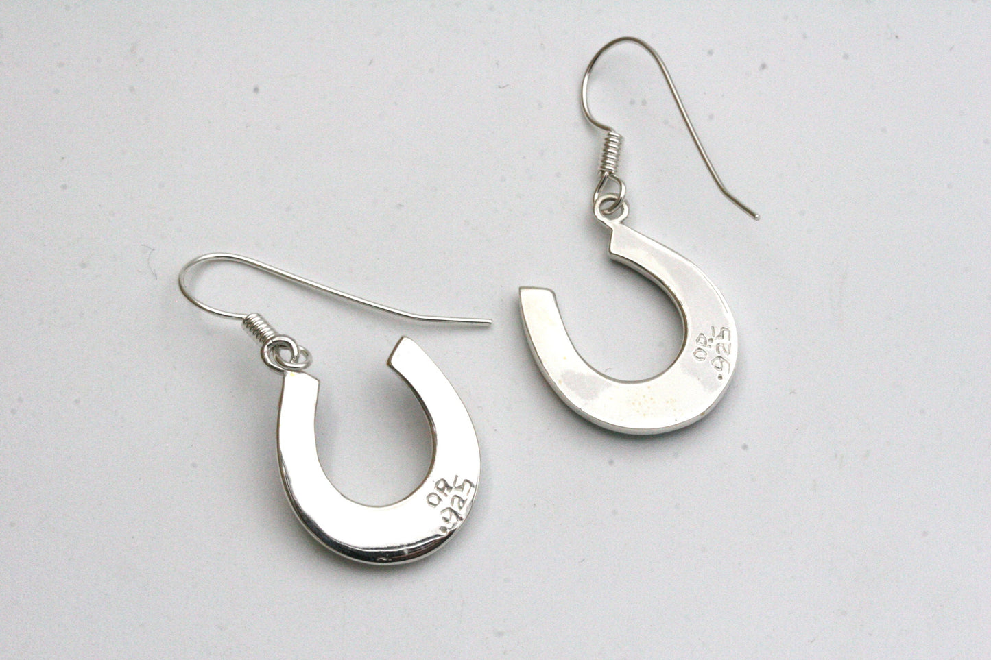 Colorful Inlay Horse Shoe Earrings