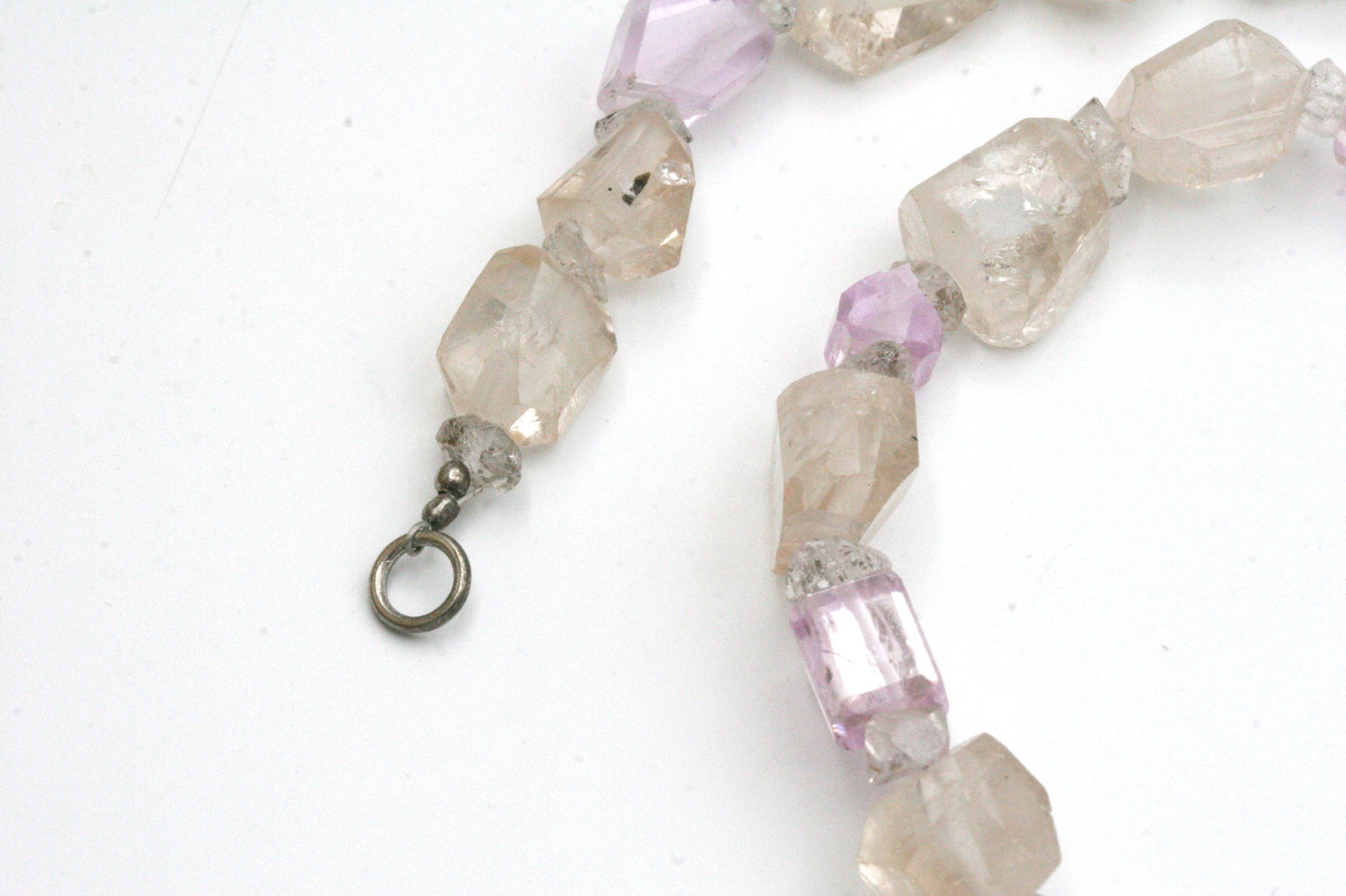 Kunzite Herkimer Diamond and Danburite Necklace