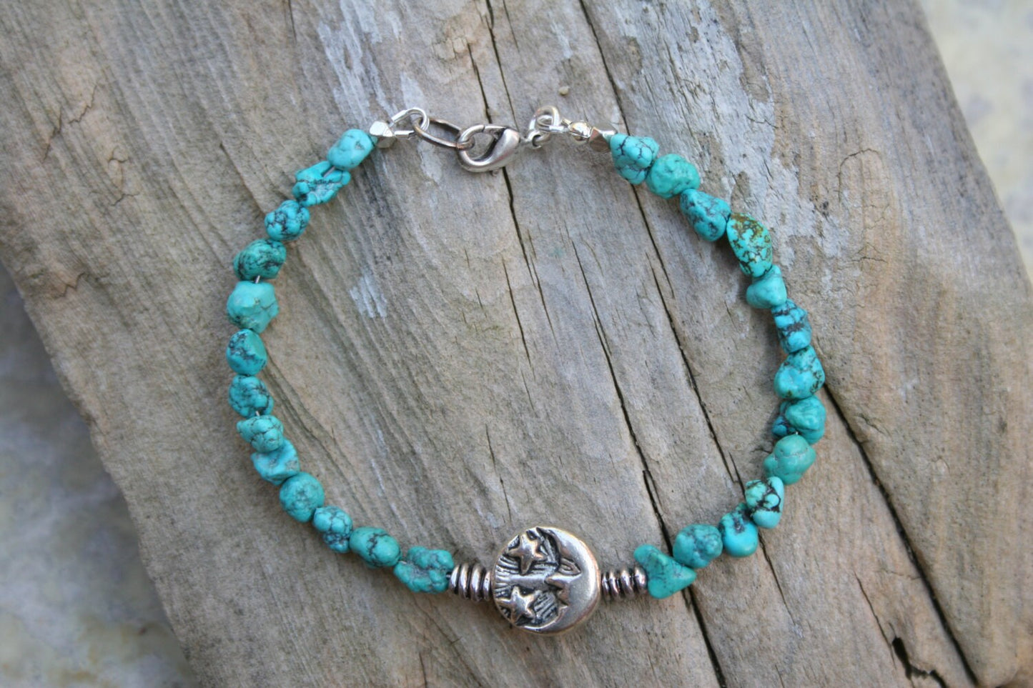 Turquoise Sun and Moon Bracelet