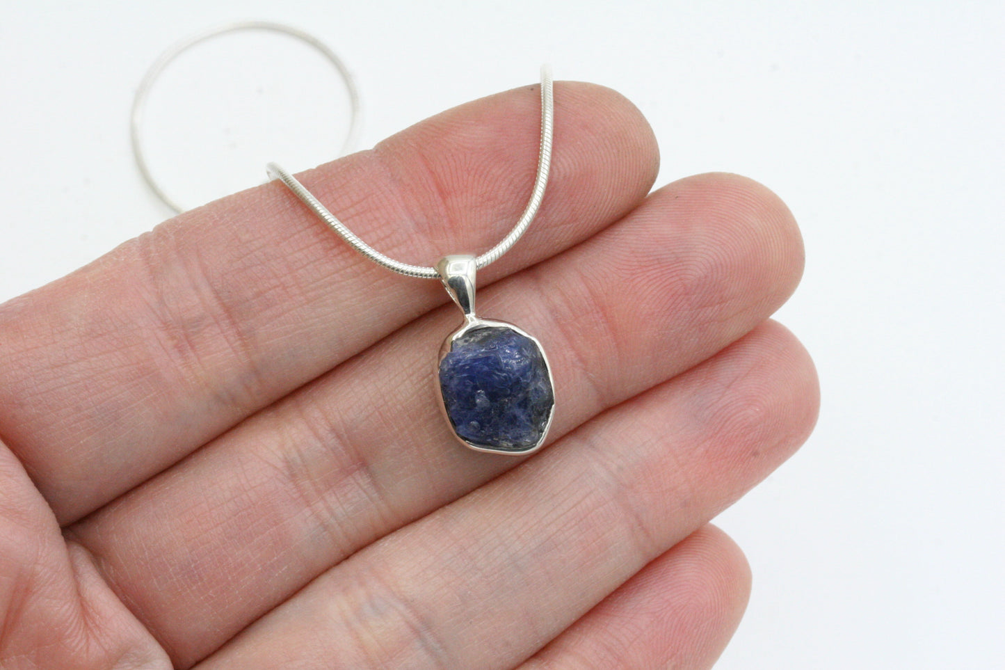 Raw Sapphire Pendant
