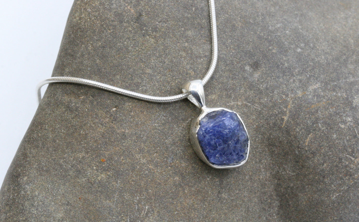 Raw Sapphire Pendant