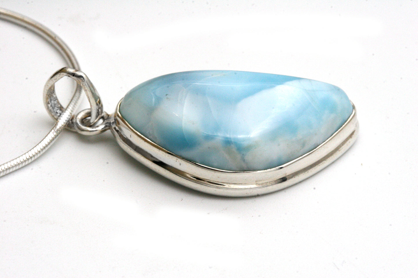 Larimar Pendant with Sterling Silver Bezel