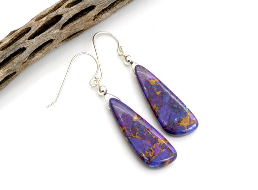 Mohave Purple Turquoise Drop Earrings