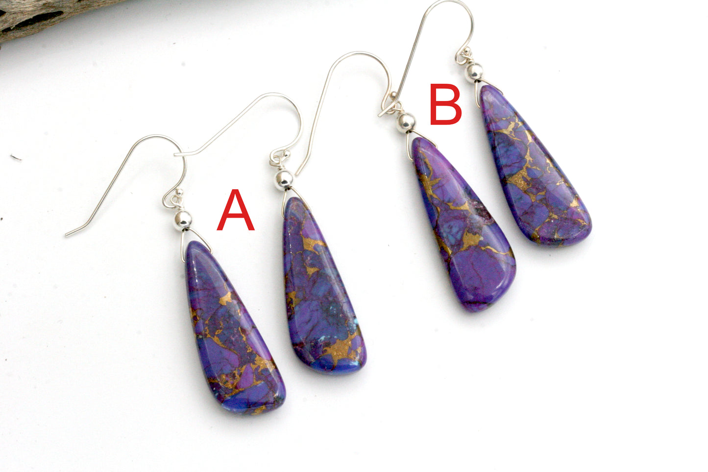 Mohave Purple Turquoise Drop Earrings