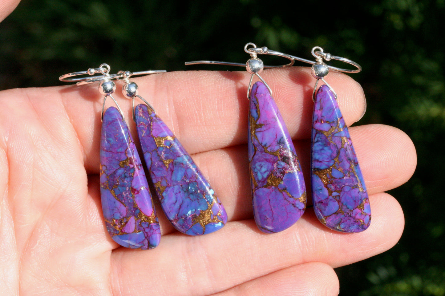 Mohave Purple Turquoise Drop Earrings