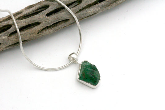 Raw Emerald Necklace