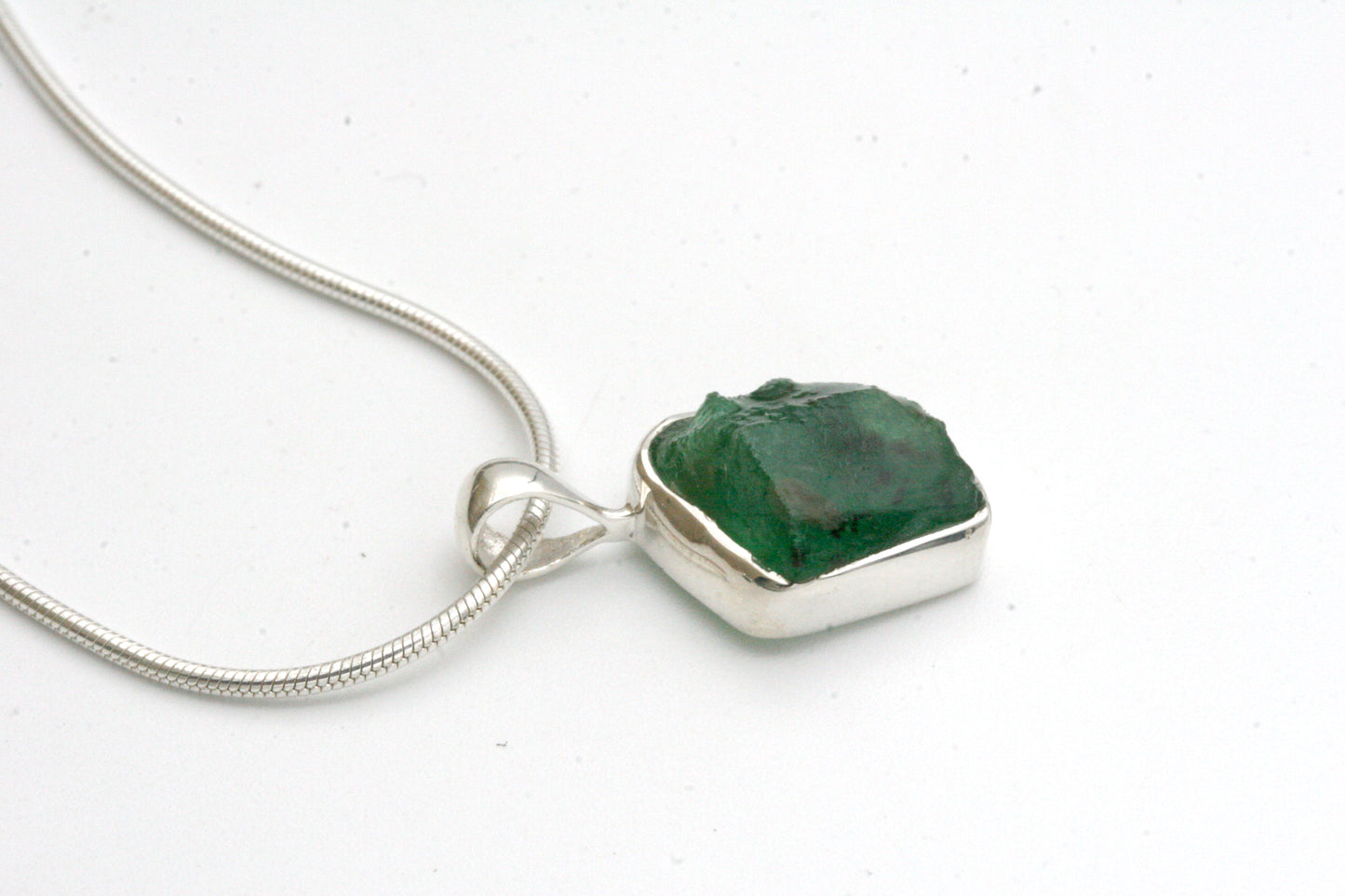 Raw Emerald Necklace