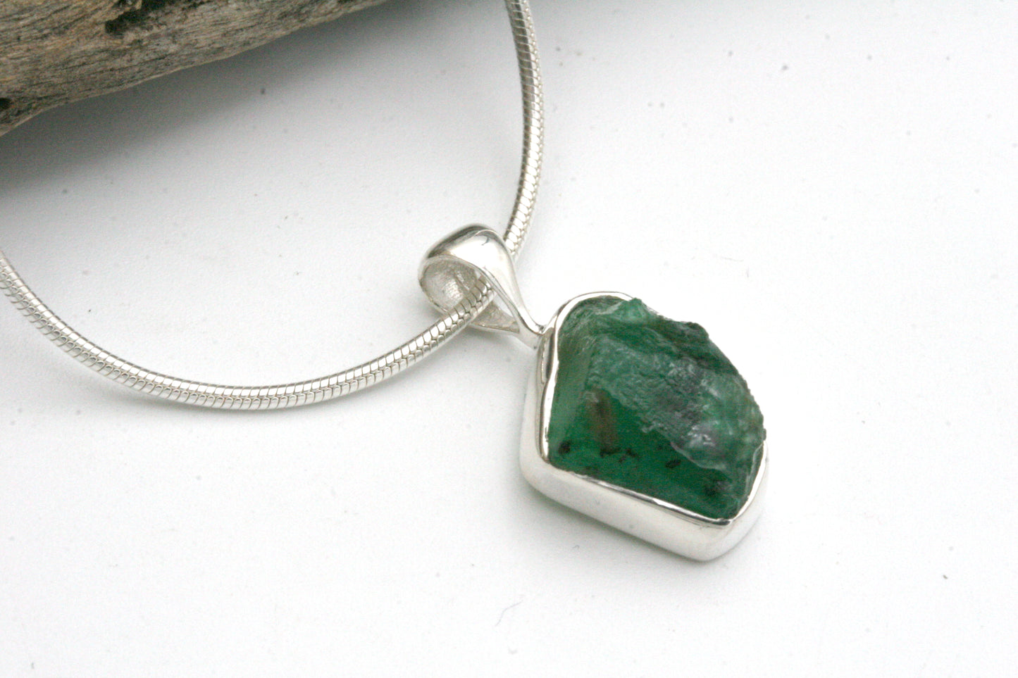 Raw Emerald Necklace