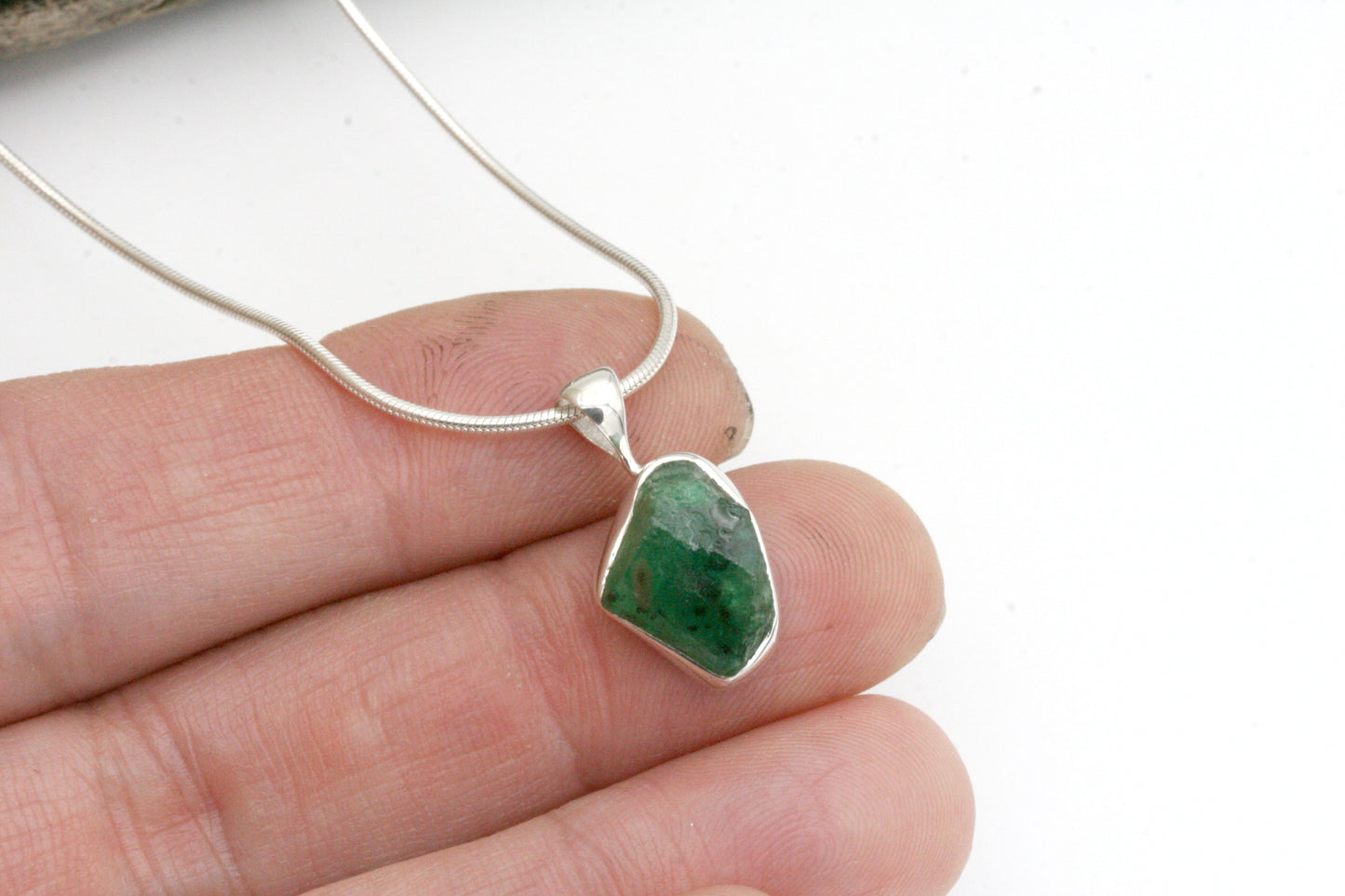 Raw Emerald Necklace