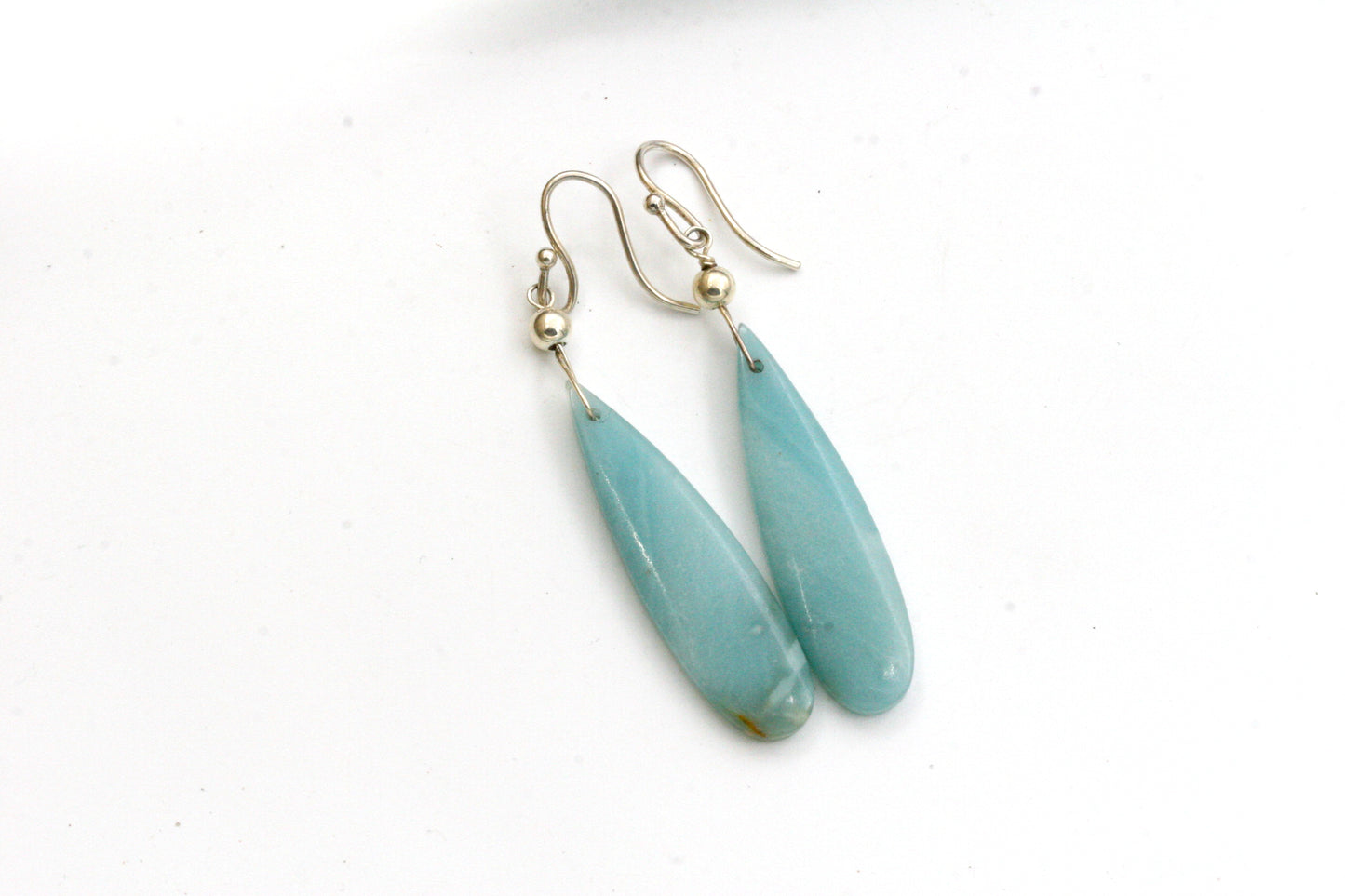 Amazonite Teardrop Earrings with Sterling SIlver