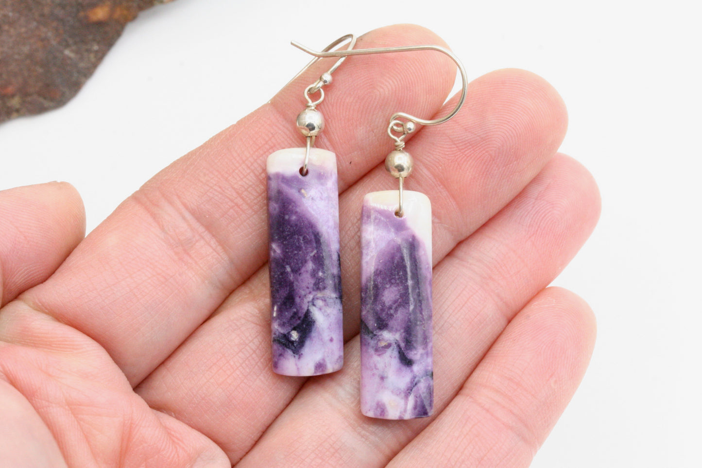 Purple Opal Earrings