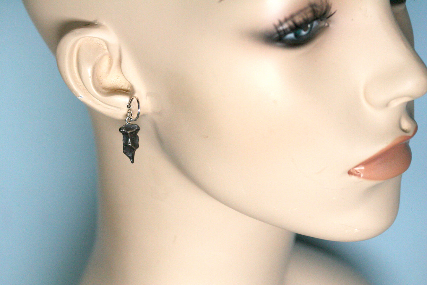 Meteorite Earrings with Sterling Silver