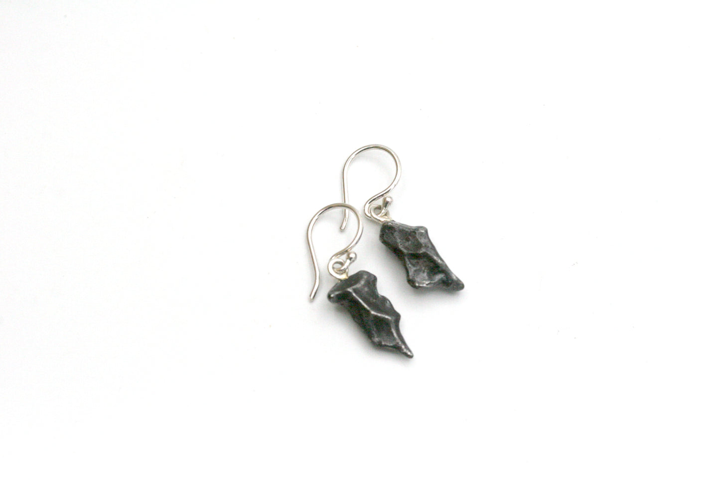 Meteorite Earrings with Sterling Silver