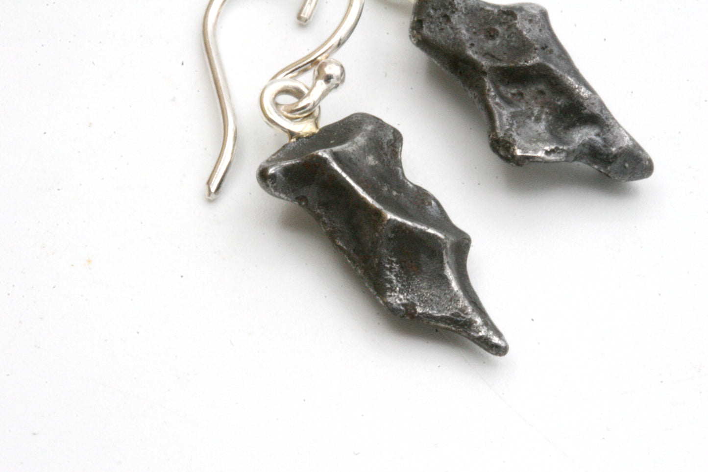 Meteorite Earrings with Sterling Silver